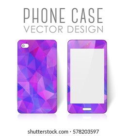Case for mobile phone with polygonal mosaic