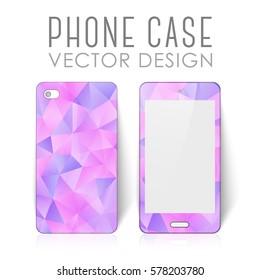 Case for mobile phone with polygonal mosaic