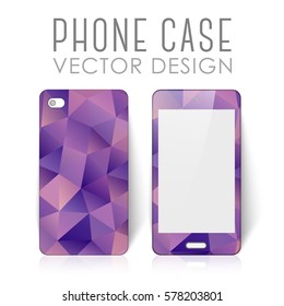 Case for mobile phone with polygonal mosaic