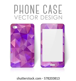 Case for mobile phone with polygonal mosaic
