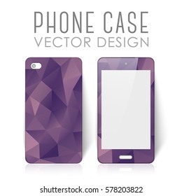 Case for mobile phone with polygonal mosaic