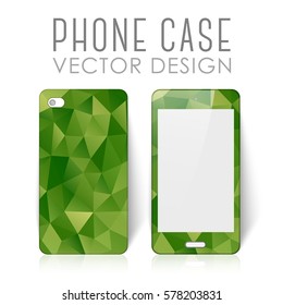 Case for mobile phone with polygonal mosaic