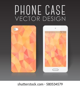 Case for mobile phone with polygonal mosaic