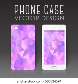 Case for mobile phone with polygonal mosaic