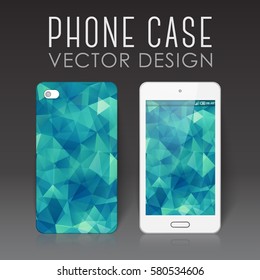 Case for mobile phone with polygonal mosaic