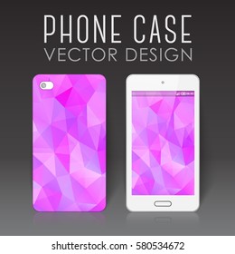 Case for mobile phone with polygonal mosaic