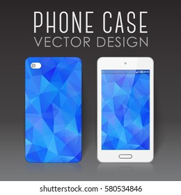 Case for mobile phone with polygonal mosaic