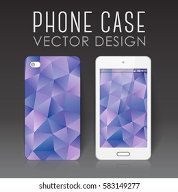 Case for mobile phone with polygonal mosaic