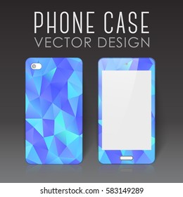 Case for mobile phone with polygonal mosaic