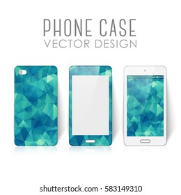 Case for mobile phone with polygonal mosaic