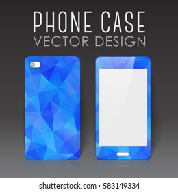 Case for mobile phone with polygonal mosaic