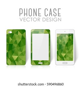 Case for mobile phone with polygonal mosaic