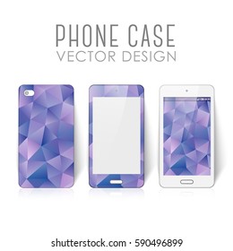 Case for mobile phone with polygonal mosaic