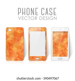 Case for mobile phone with polygonal mosaic