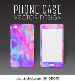 Case for mobile phone with polygonal mosaic