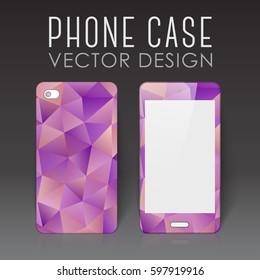 Case for mobile phone with polygonal mosaic