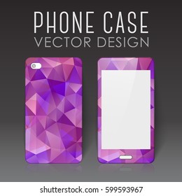 Case for mobile phone with polygonal mosaic