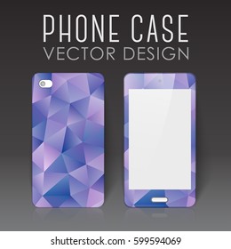 Case for mobile phone with polygonal mosaic