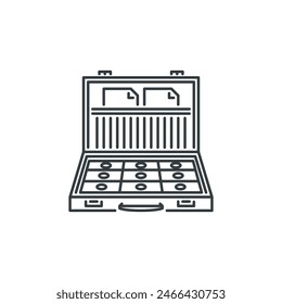 Case, money, banknote, finance, document, economy icon, vector illustration