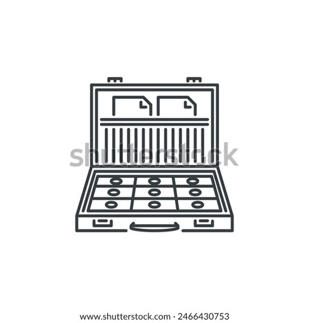 Case, money, banknote, finance, document, economy icon, vector illustration
