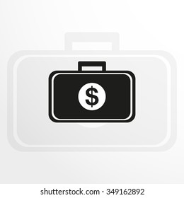 Case with money. Vector illustration.