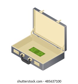 Case with one dollar. Poor business proposal. Financial crisis