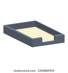 Case paper tray icon cartoon vector. Data inbox. Empty ream stack