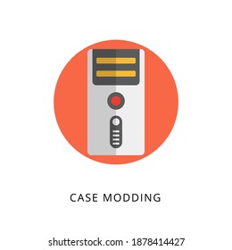 Case PC icon in vector. Logotype