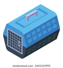 Case pet icon isometric vector. Cat travel. Pet container