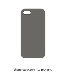 Case for phone. Accessory. Gray case. Vector graphics. Vector illustration. EPS 10.