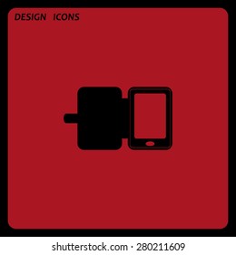 Case for phone. icon. vector design. Flat design style 