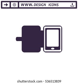 Case for phone Icon Vector flat design style