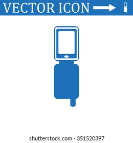 Case for phone icon, vector illustration. Flat design style