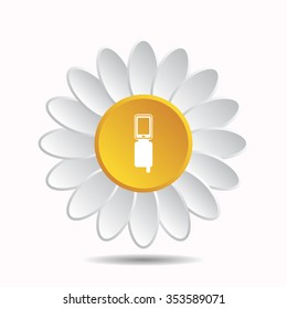 Case for phone icon, vector illustration. Flat design style
