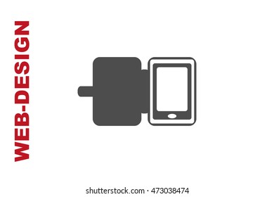 Case for phone Icon Vector, portfolio author web-design