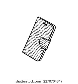 Case phone protection line art illustration design