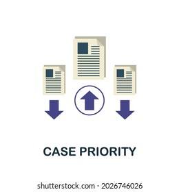 Case Priority flat icon. Colored sign from customer service collection. Creative Case Priority icon illustration for web design, infographics and more