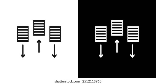 ícone de prioridade de maiúsculas e minúsculas Conjunto de logotipos vetoriais de arte de linha preta