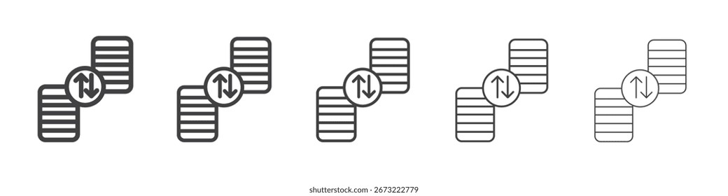 icono de prioridad de caso Símbolo de ilustración de gráficos de línea