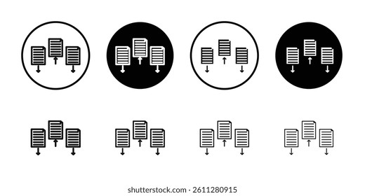 case priority icon Thin line art collection