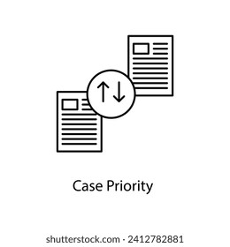 Case Priority outline icon. Case Priority icon for mobile apps and web design flat trendy style illustration on white background..eps
