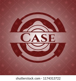 Case realistic red emblem
