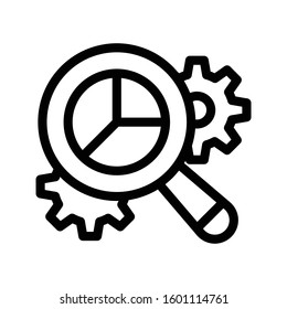 case setting vector thin line icon 