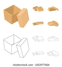 Case, shell, framework, and other web icon in cartoon,outline style.Box, container, package, icons in set collection.