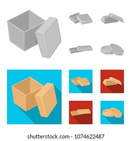Case, shell, framework, and other web icon in monochrome,flat style.Box, container, package, icons in set collection.