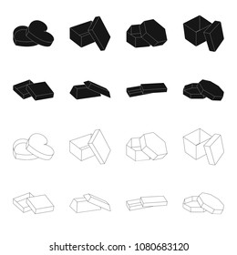 Case, shell, framework, and other web icon in black,outline style.Box, container, package, icons in set collection.