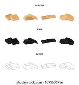 Case, shell, framework, and other web icon in cartoon,black,outline style.Box, container, package, icons in set collection.