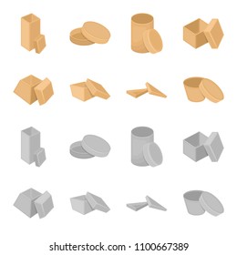 Case, shell, framework, and other web icon in cartoon,monochrome style.Box, container, package, icons in set collection.