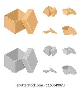 Case, shell, framework, and other web icon in cartoon,monochrome style.Box, container, package, icons in set collection.