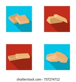 Case, shell, framework, and other web icon in flat style.Box, container, package, icons in set collection.